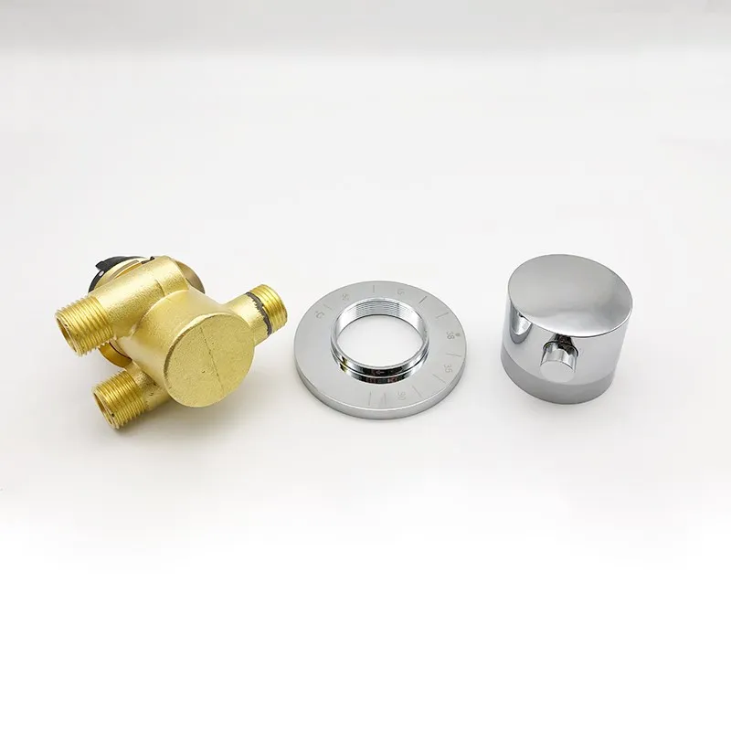 MTTUZK 1 Way Output Brass Thermostatic  Shower Faucets Wall Mounted Cold Hot Water Mixing Valve Thermostatic Shower Valve