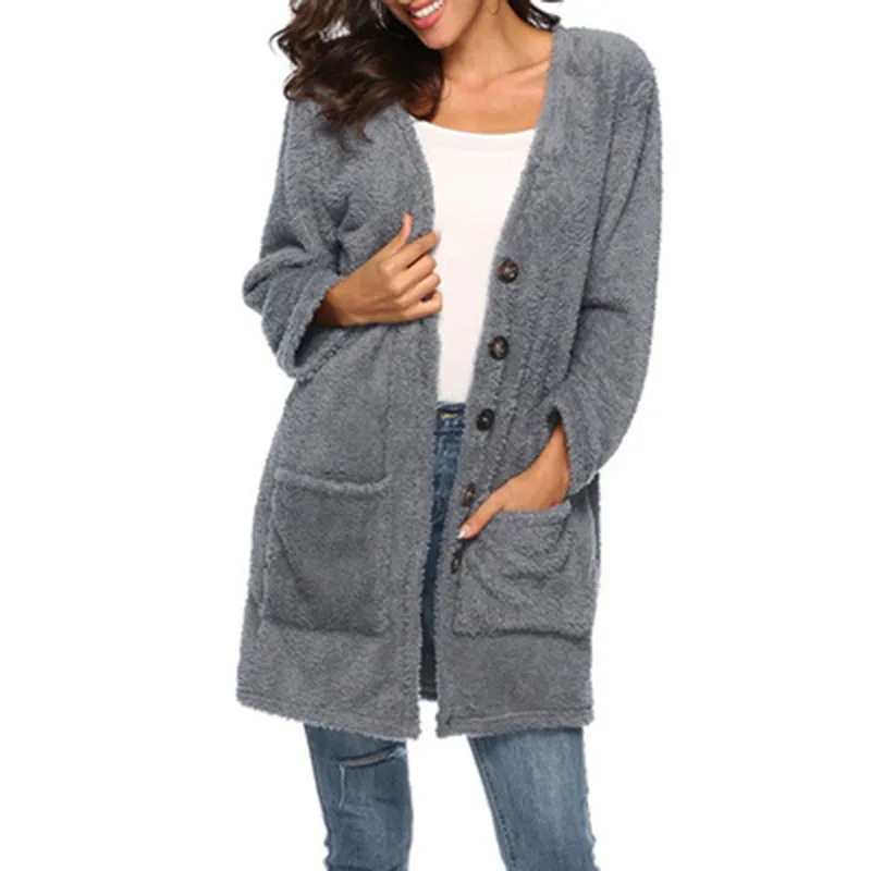 Maternity Coat Maternity Clothes Single-Breasted Double-Faced Fleece Warm Mid-Length Cardigan Jacket Women\'s Clothing Plus Size