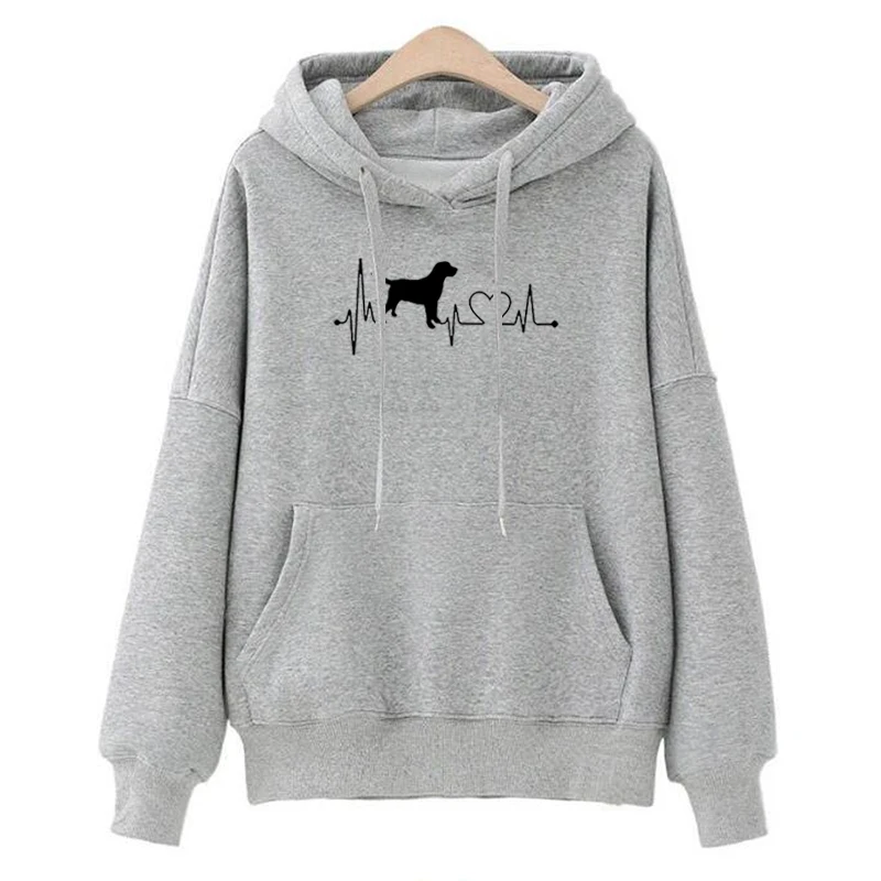 Sudaderas con estampado de perro y mamá para mujer, jerséis divertidos, Tops de pana, ropa para mujer, nuevo