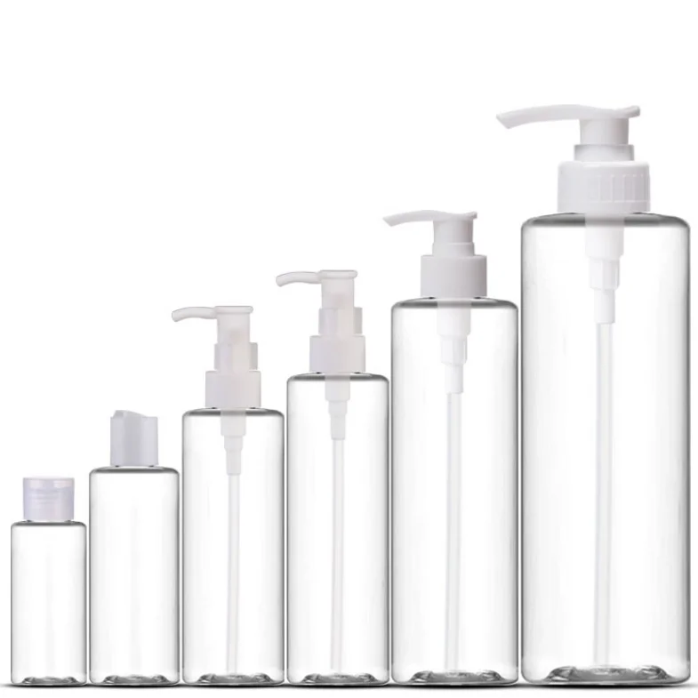 

Wholesale 100pcs Hot Sell 5oz 8oz 16oz PET Plastic Lotion Pump Shampoo Bottles With Fine Mist Sprayer Cap Disc Cap In Stock