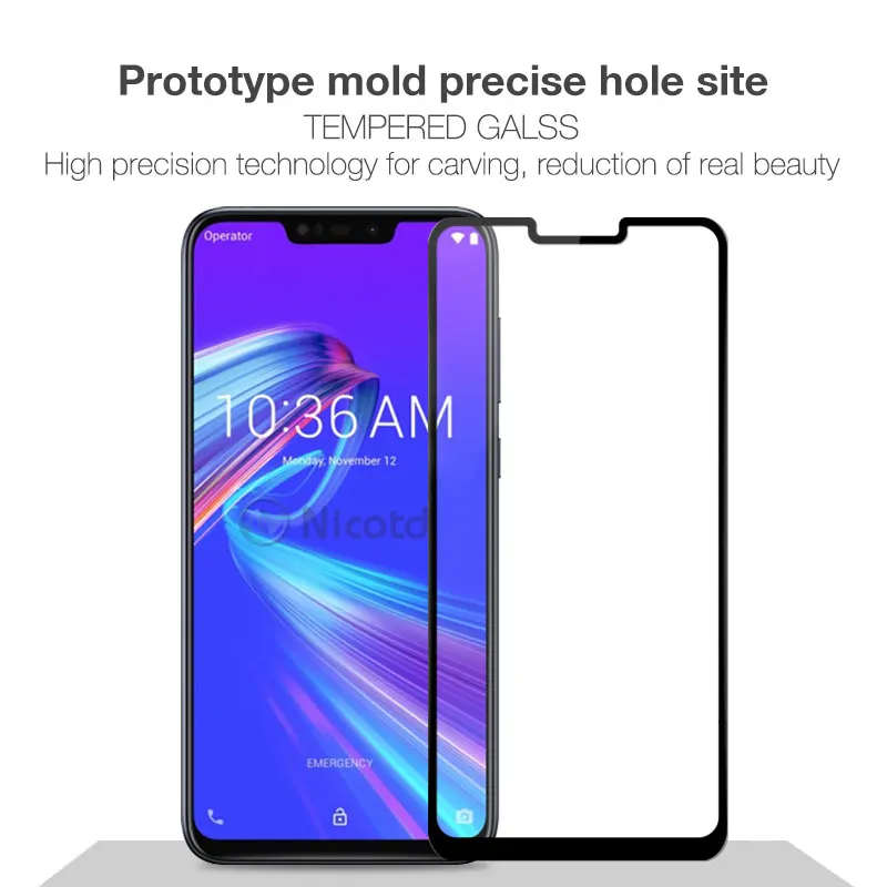 9H Full Cover Tempered Glass For Asus Zenfone Max Pro M2 ZB631KL Screen Protector For ASUS ZB631KL ZB633KL Glass Protective Film