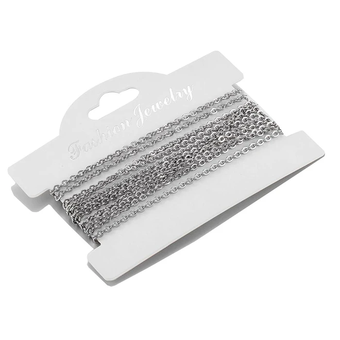 2m 1 Packung Edelstahl-Halskette DIY mit Kette Hochwertiger Großhandelsschmuck – Detail 6