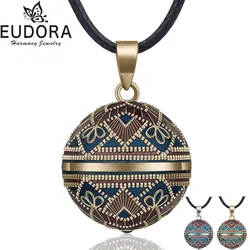 EUDORA Harmony Ball Necklace Vintage Chime Bola Pendant for Women Fashion Jewelry Gift Mexican Pregnancy Ball 45'' Chain 3 Style