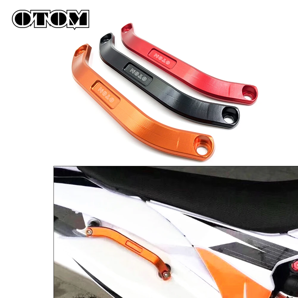 

OTOM Motorcycle CNC Aluminum Grab Handle Bars Rear Seat Passenger Side Armrest Hand Grips For KTM EXC Huayang K6 Husqvarna FE FC