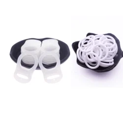 Sutoyuen 50pc White Silicone MAM Pacifier DIY Baby Pacifier Attache Sucette Dummy NUK Adapter O Rings Holder Chain Toy Accessory