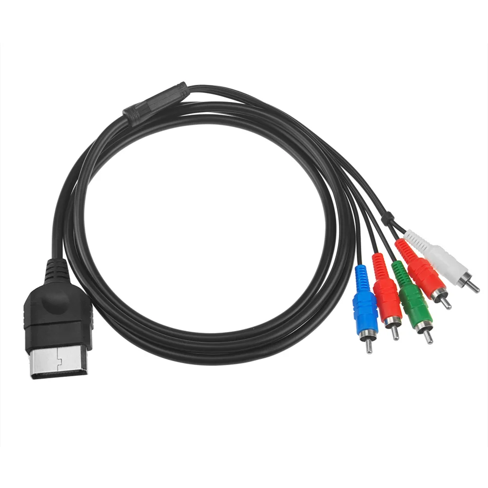 1.8m RCA Audio Video Cable AV Cable High Definition HD Component TV Hookup Connection Cord for Original XBOX Black