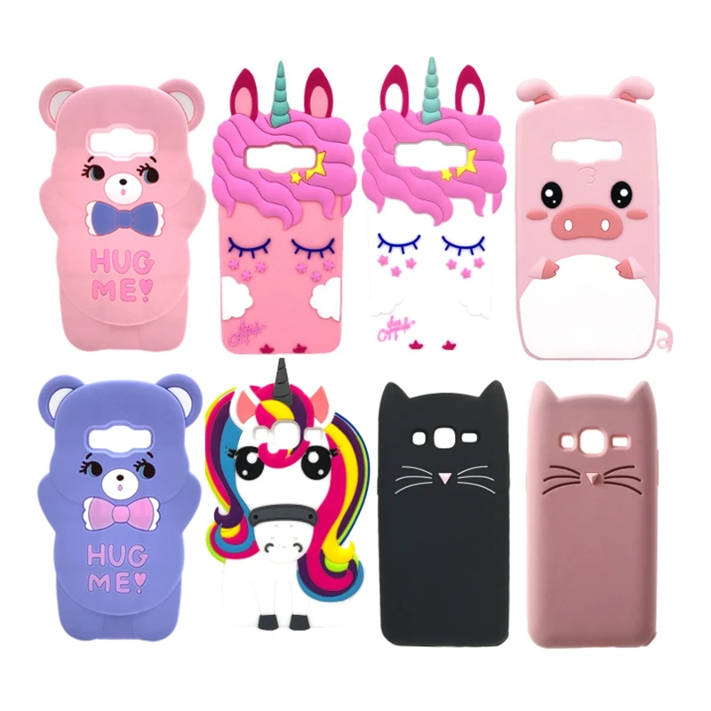 Cute 3D Bear Cat Unicorn Case For Samsung Galaxy J7 Neo / J7 Nxt / J7 Core SM-J701 J701 J701F Case Soft Silicone Back Cover