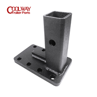 Adjustable Pintle Hook Fixing Base Receiver Fixture Trailer Hitch Towing Heavy Duty RV Camper Caravan Parts Accessories
