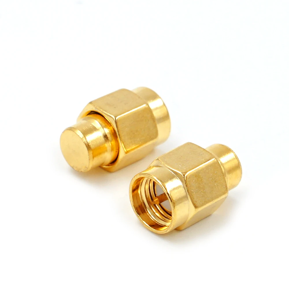 2pcs 2W 6GHz 50 ohm SMA Male RF Coaxial Termination Dummy Load Gold Plated Cap Connectors Accessories