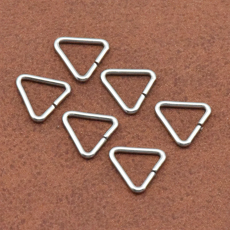 100pcs/lot Jewelry Making Findings Triangle Open Jump Rings & Split Rings DIY Handmade Jewelry Stainless Steel Connector