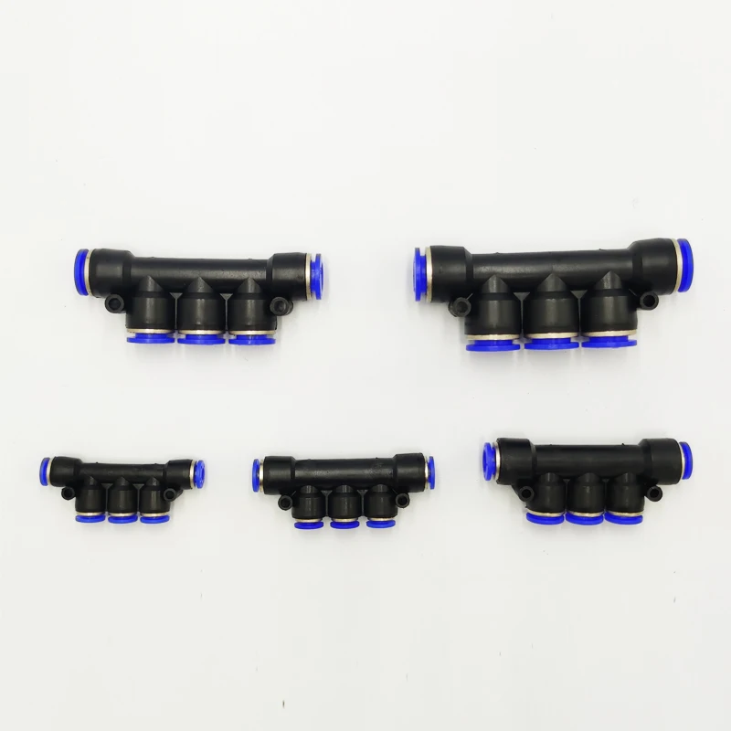 Pneumatic fittings PK water pipes pipe connector 4-12mm plastic hose quick couplings Five Port air Straight Gas