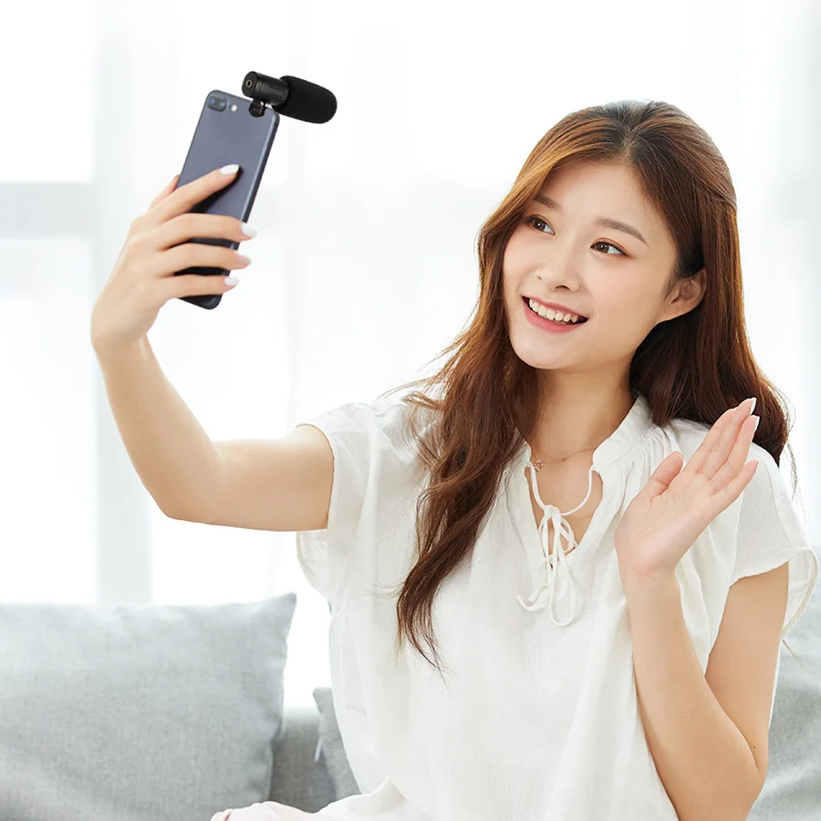 Portable 3.5mm Video Recording Microphone Mini Shotgun Condenser Microphone for Phone PC Computer DSLR Camera Vlogging Mic