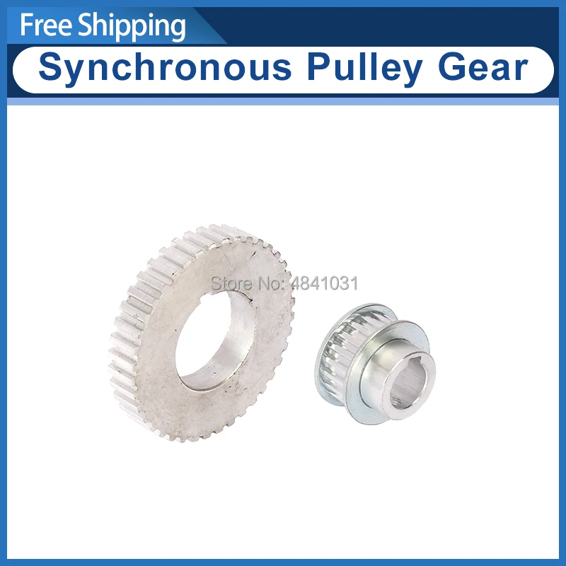 2pcs Metal Motor Gear Synchronous Pulley Belt Drive Wheel For SIEG SC2-017-006 JET BD-X7 SOGI M1-350S Lathe Parts