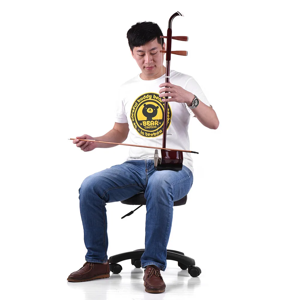 Solidwood Erhu китайская 2-струнная Скрипка скрипка струнный музыкальный инструмент Темный кофе