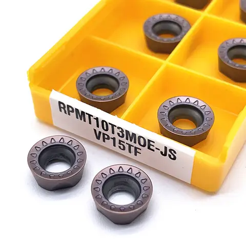 MOE JS 카바이드 인서트 밀링 및 터닝 공구 – 선반, CNC 공구, 밀링 커터 RPMT 10T3, VP15TF