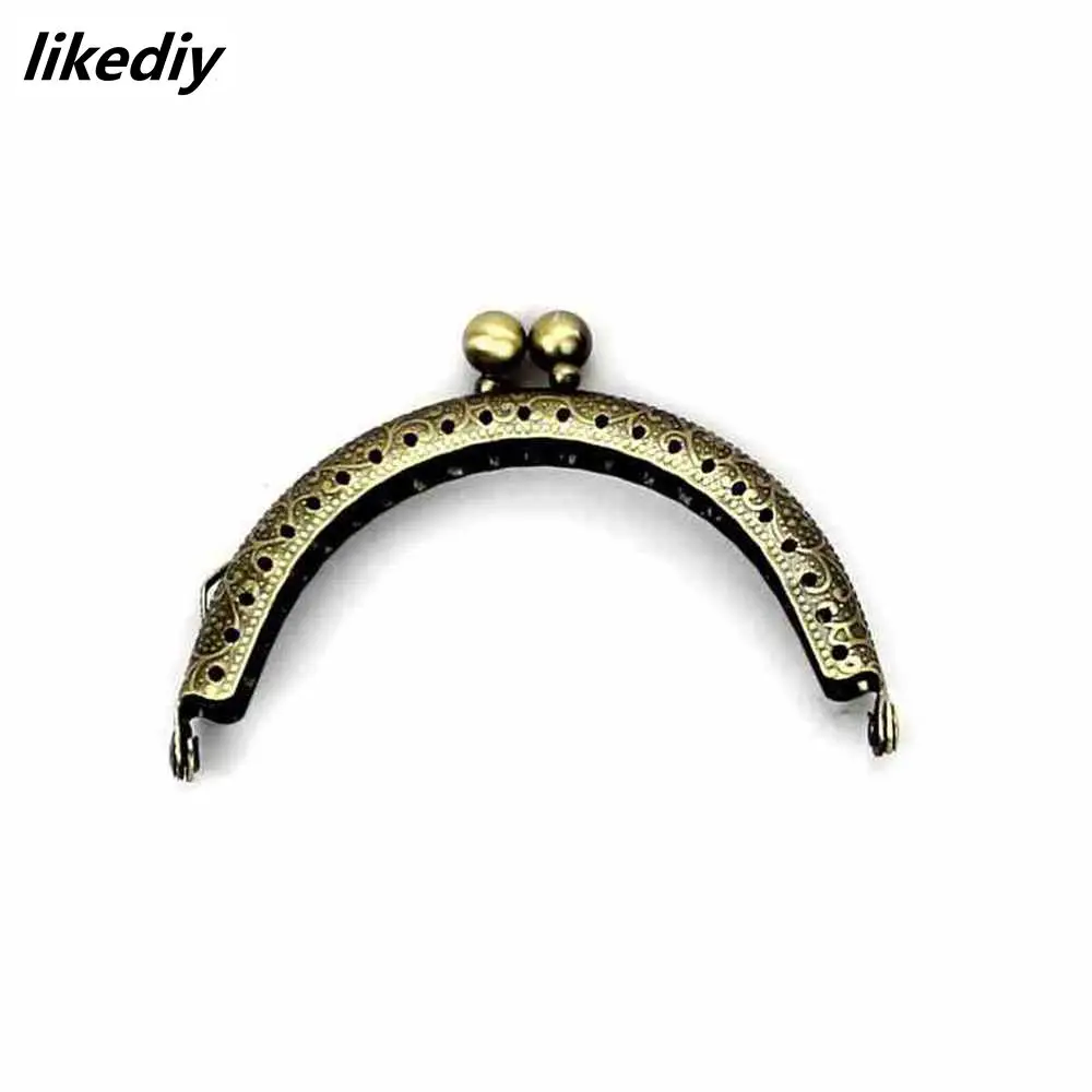 20 Pcs/Lot 8.5 CM Size Double Bead Semicircular Metal Purse Frame Kiss Clasp Clutch DIY Bag Accessory