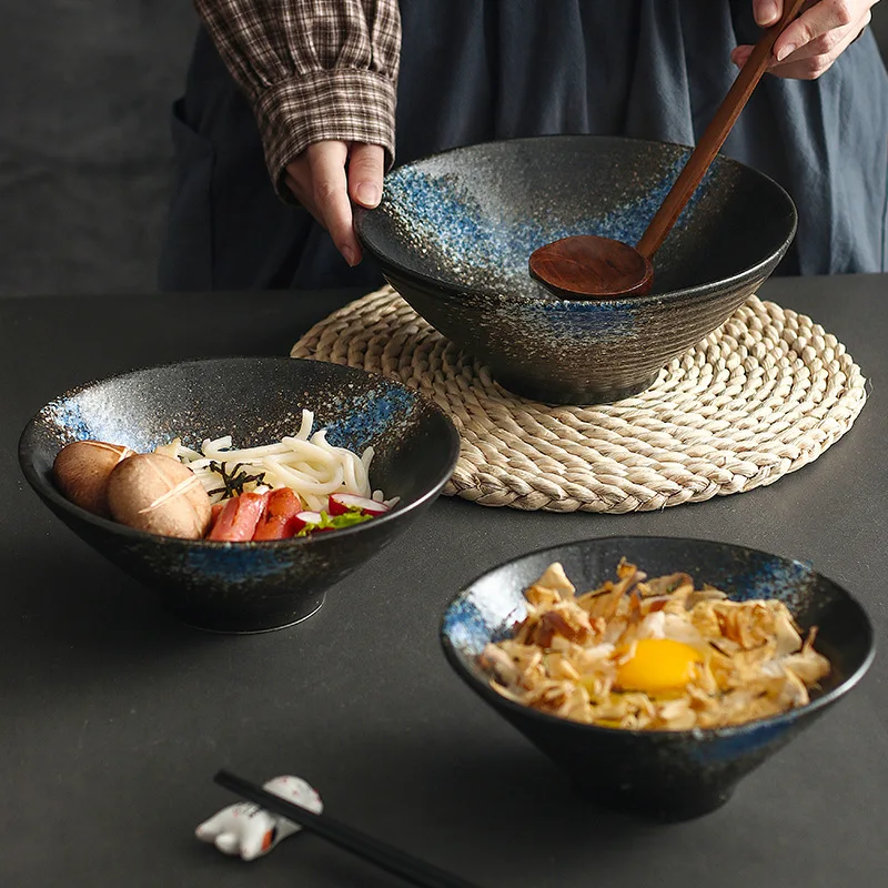 LingAo Ceramic Japanese creative Ramen、 soup noodle bowl restaurant customization