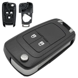 Funda plegable para mando a distancia de coche, carcasa de repuesto con 2 botones para Opel, Vauxhall, Astra, Insignia, Vectra, Corsa, Zafira