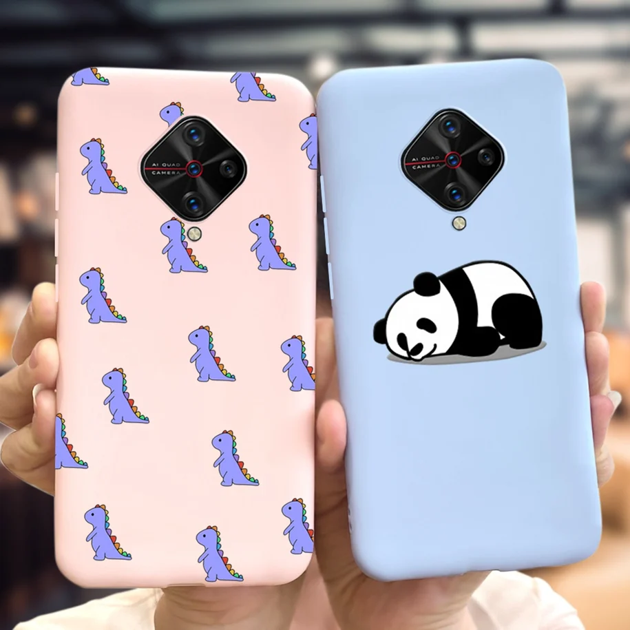 Cute Dinosaur Unicorn Case For Vivo V17 Cover Matte Fundas For Vivo S1 Pro 1920 Y9S X50 Lite Bumper Soft Coque For VivoV17 Cases