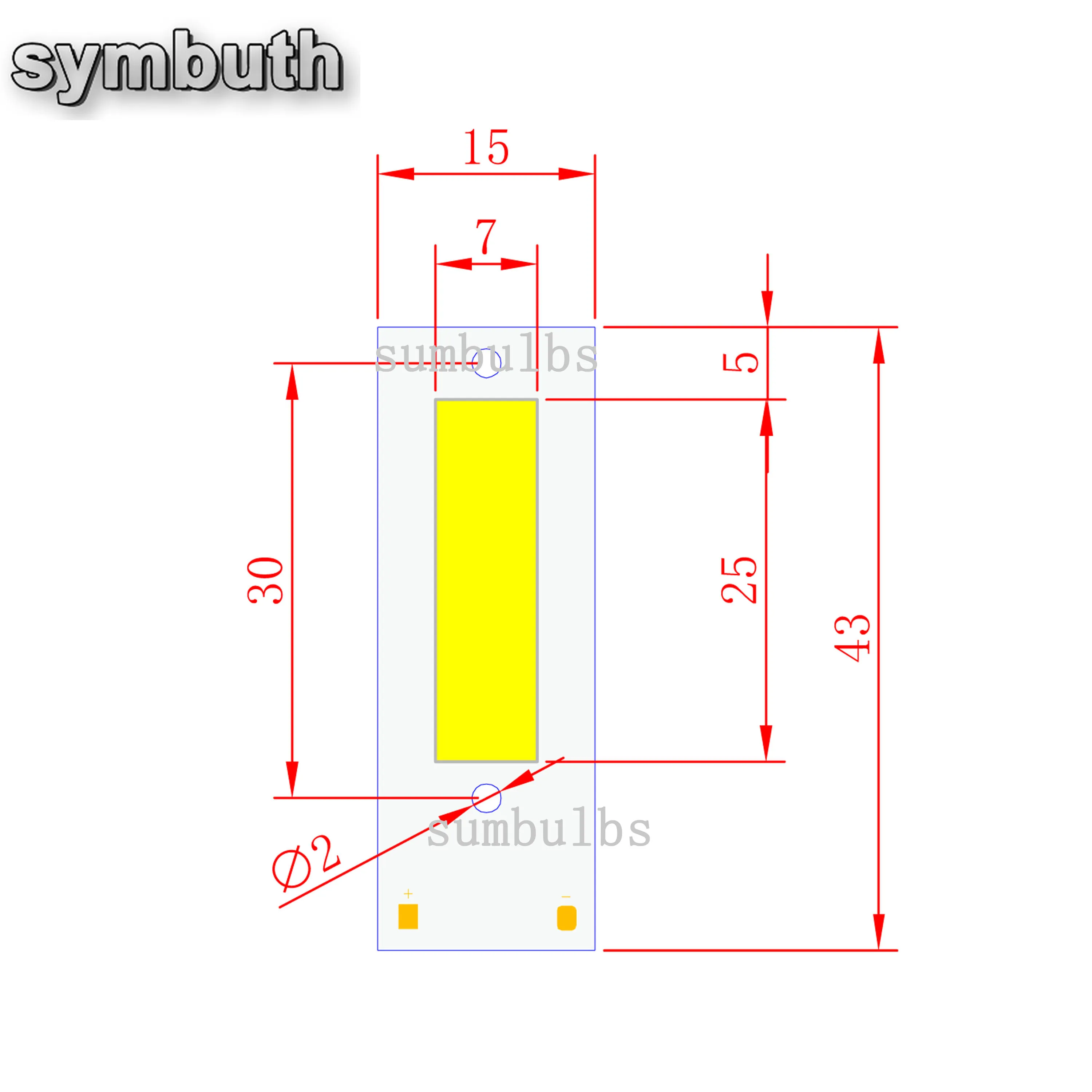 DC 3v 3.7v 1.5w 43x15mm LED COB Strip Bar Lght Source for Work Lamp DIY Cold White 6500k Tubes