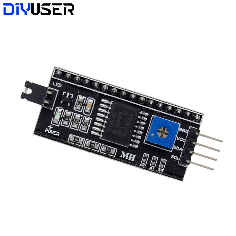 Module LCD 1602 LCD1602, écran bleu/jaune vert, 16x2 caractères, Interface IIC I2C 5V pour Arduino, PCF8574