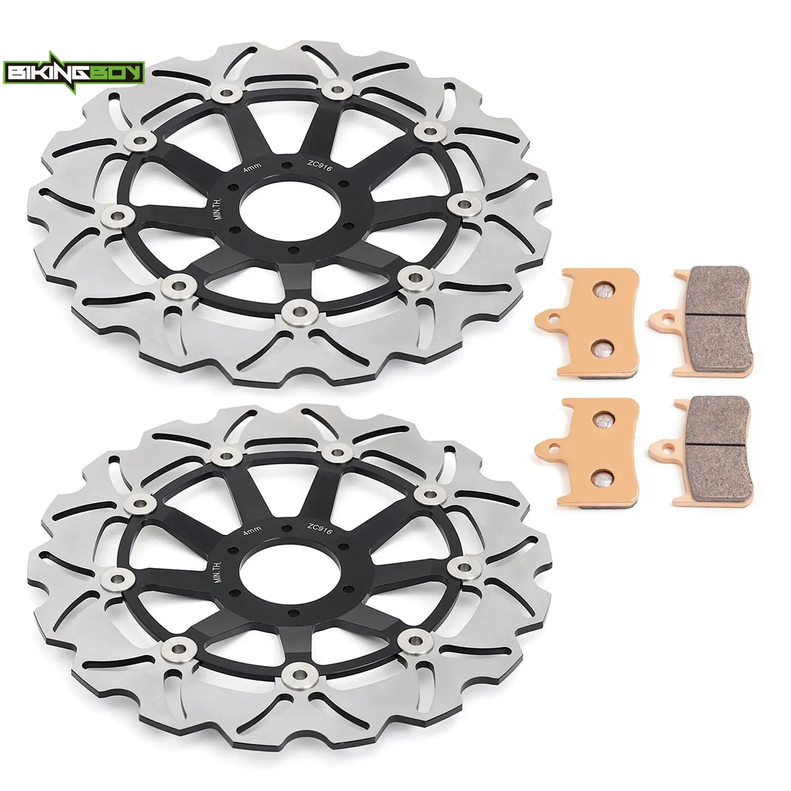 BIKINGBOY CBR900RR 94 95 96 97 VTR1000F Fire Storm Super Hawk 96-07 05 04 03 02 01 00 99 98  Front Brake Discs Disks Rotors Pads