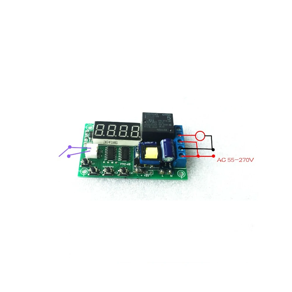 Taidacent Delay Time Relay 220V Relay Switch Timing Cycle Multi-function Delay Adjustable Time Digital Motor Protection Relay