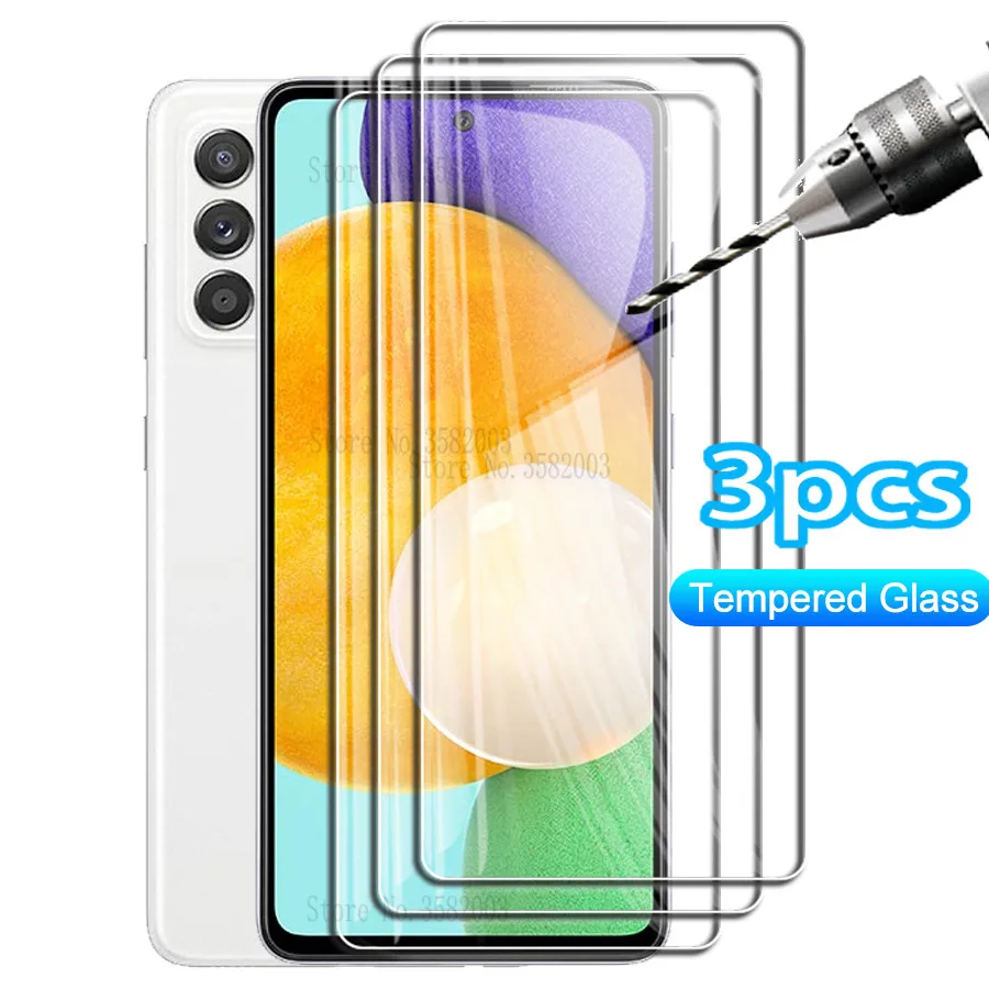 3 pçs vidro protetor para samsung galaxy a52 5g protetor de tela para samsung a 52 s vidro temperado para samsung a52s 52a 4g filmes