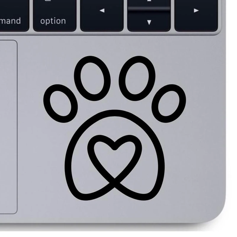 Heart Paw vinyl decal car computer Decor laptop Sticker animal pet dog Paw decal Removable Office computer laptop Decor X153