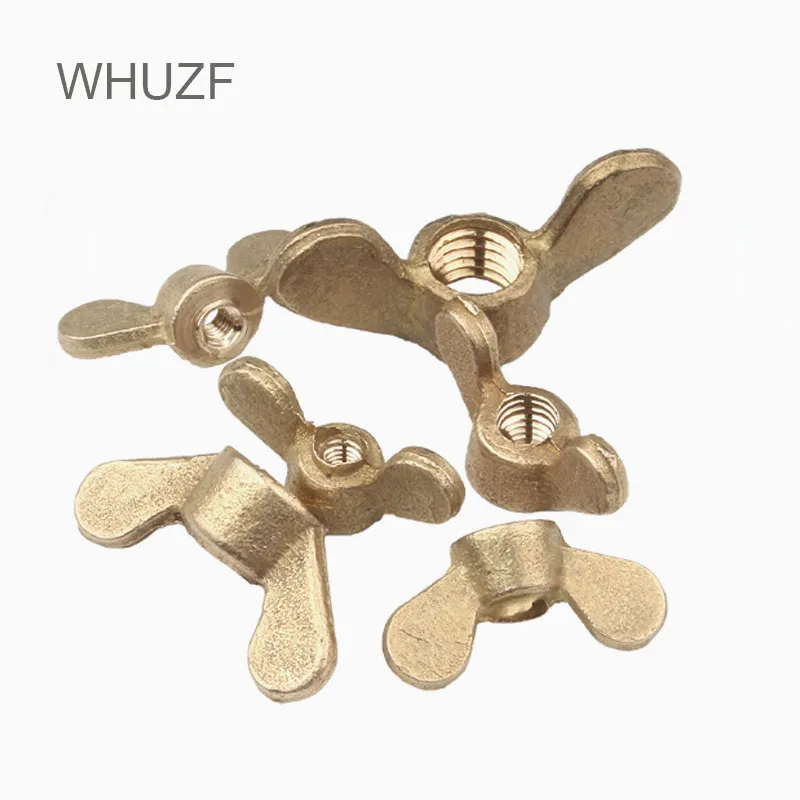 WHUZF Free Shipping Copper Wing / Brass Butterfly Nut Standard  M3 M4 M5 M6 M8 M10 M12 Bolts & Screws