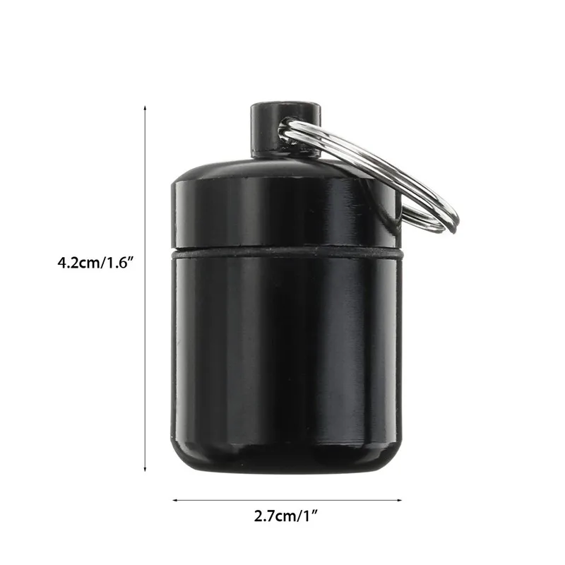 Aluminium Alloy Black Carrying Bottle Case for Silicone Musician Filter Earplugs Noise Canceling Protection Earbud Pill Box