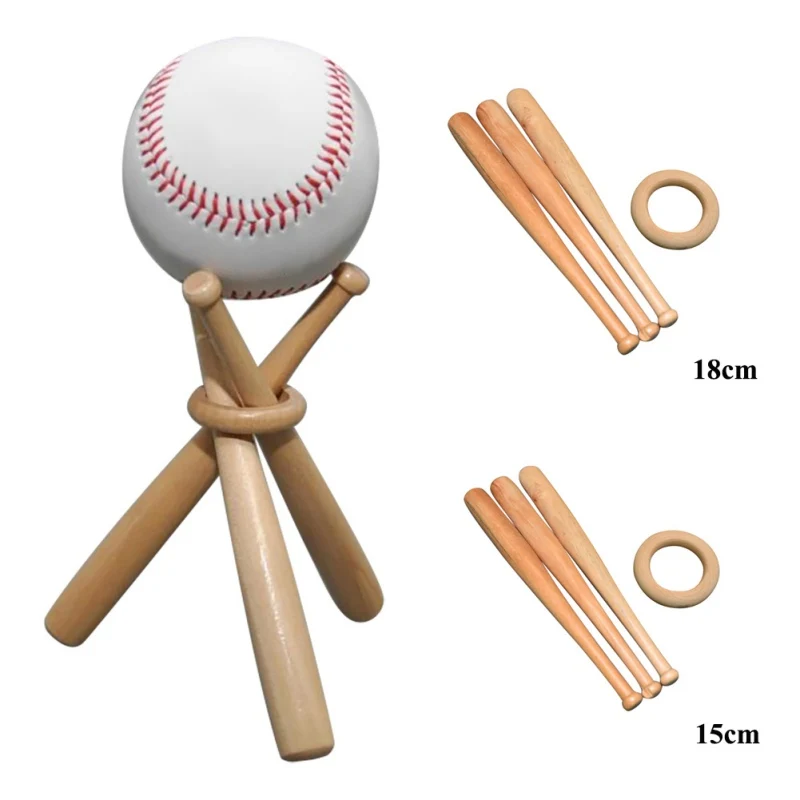 Mini Baseball Bat Tumbler Baseball Wood Display Stand Baseball Golf Tennis Storage Base Exercise Baseball Holder Support