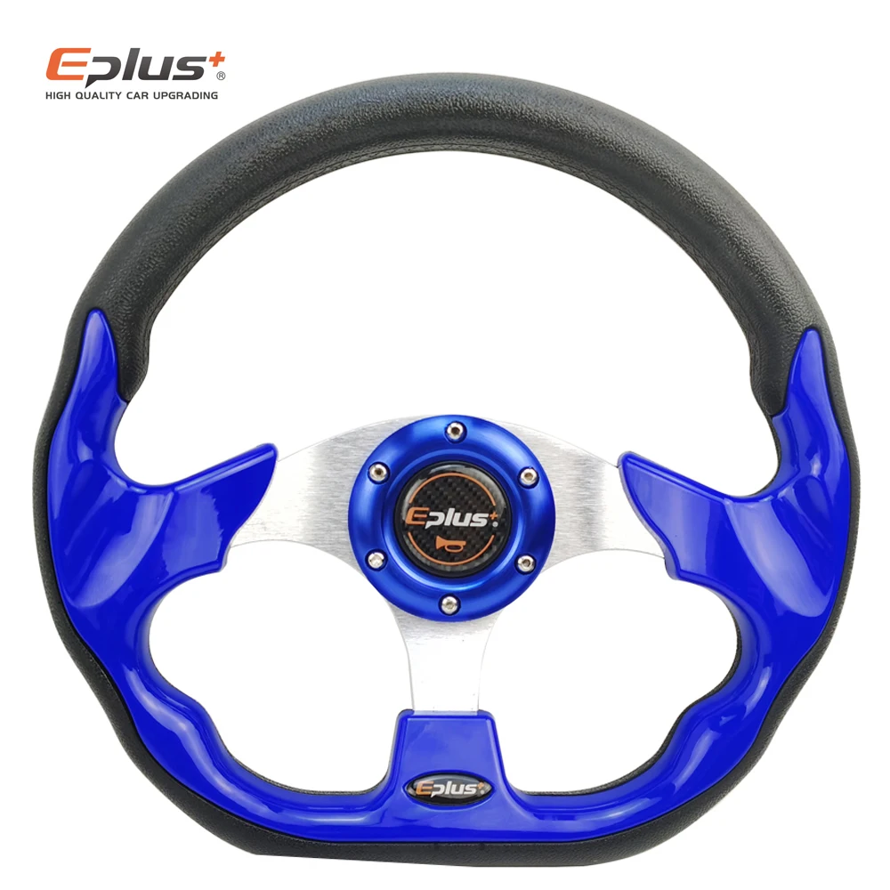 EPLUS Car Sport Steering Wheel Racing Type High Quality Universal 13 Inches 320MM Aluminum PU 4Color Modified Auto Styling