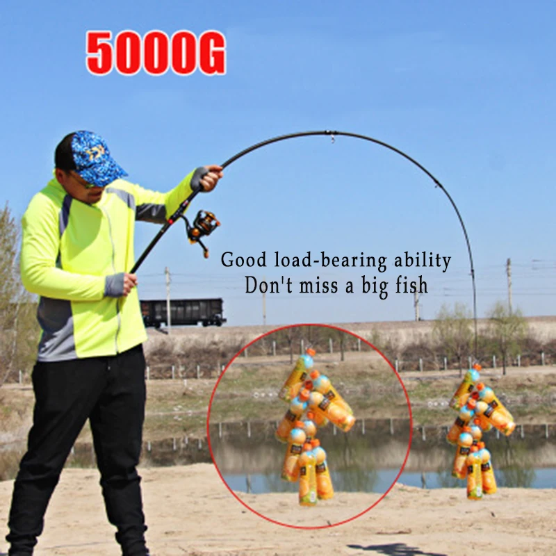 Carbon telescopic spinning carp fishing rod 1.8-3.6m sea rod M powerful throw feeder lure rod casting pole
