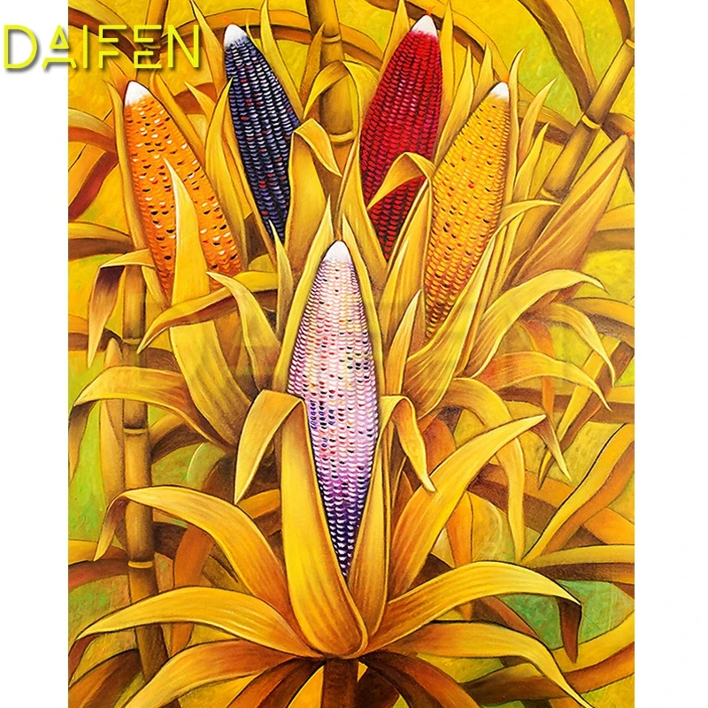 Full Round Diamond mosaic vegetable fruit 5D DIY Diamond painting Cross stitch corn Full Square Diamond embroidery corn maize