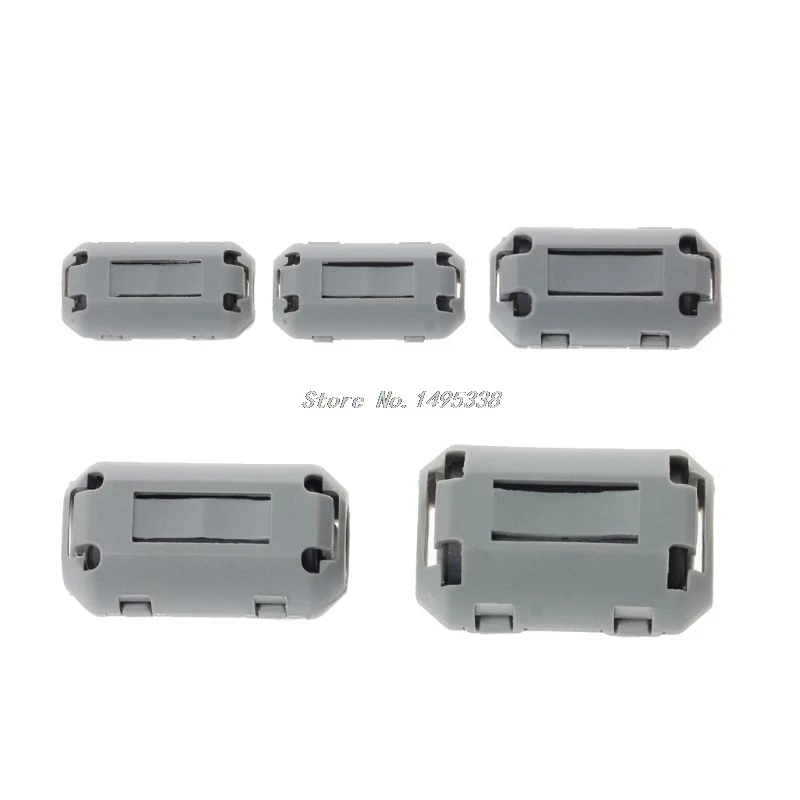 Аудиокабель с ферритовым сердечником 3,5/5/7/9/13 мм, кольцевой дроссель, фильтр шумоподавителя RFI EMI для кабеля питания, USB-кабеля, антенны