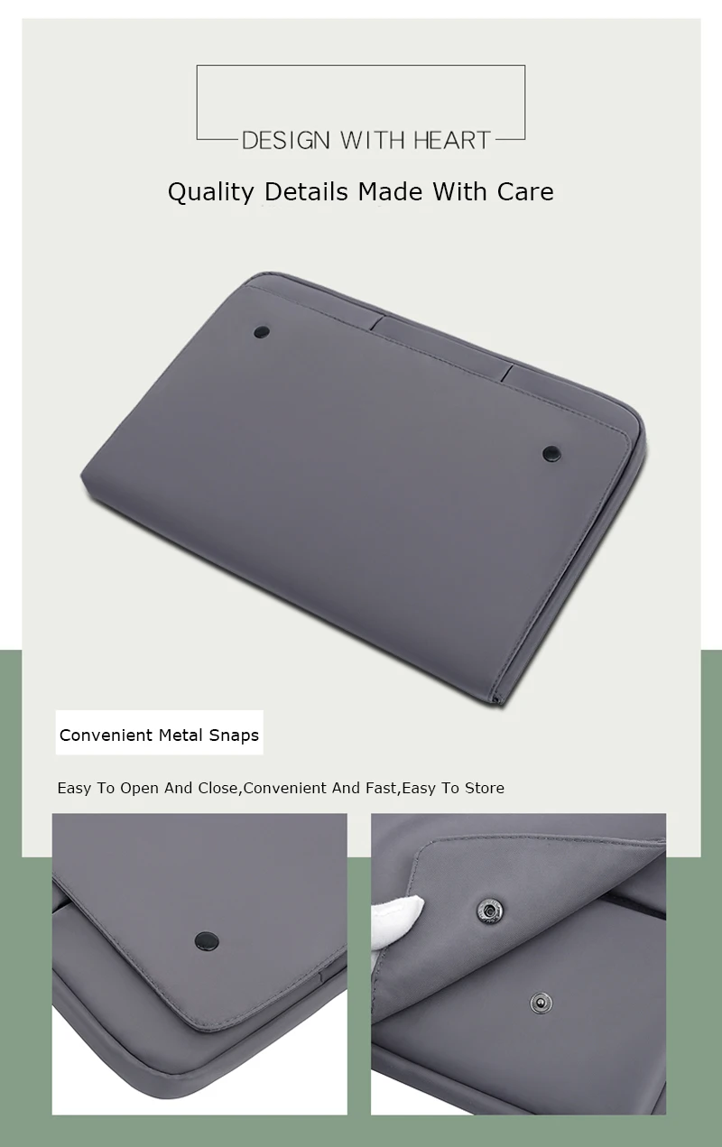 Laptop Tasche Für MacBook Air 13 Fall Xiaomi HP Dell Für 11,6 12 13 13,3 14 15 Zoll Laptop Multi-schicht Lagerung Snap-auf Laptop Cas – Detail 10