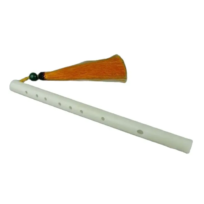 Natural White Jade Jade Carving Ornaments Jade Carved Playing Flute And White Jade Flute