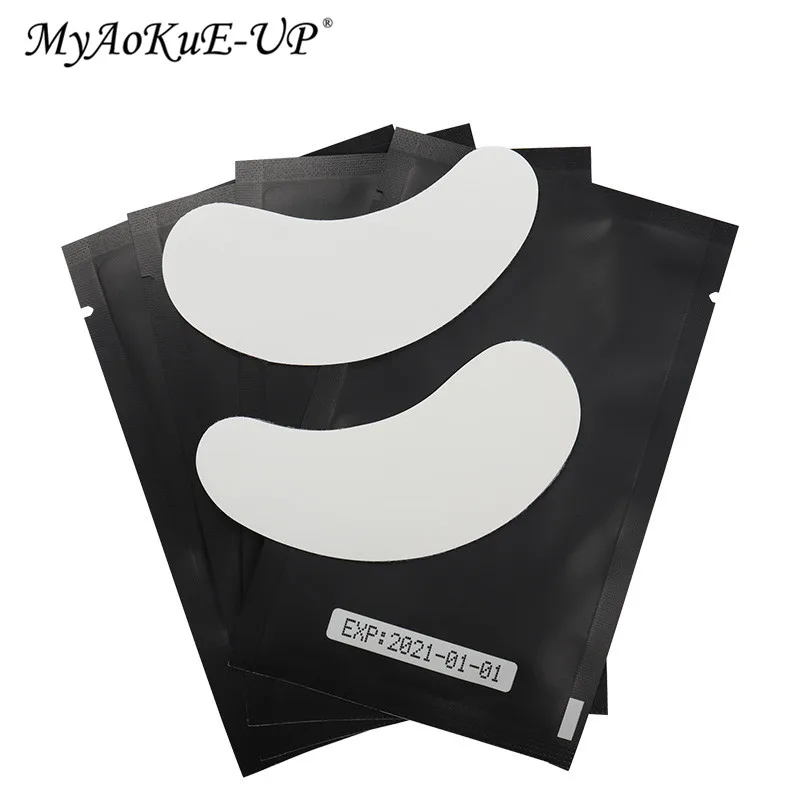 HOT 50/100 Paar Wimpernpads Gel-Patches für Wimpernverlängerung, Augenpad-Aufkleber, Kosmetik-Make-up-Tools – Detail 1