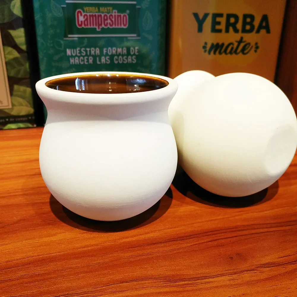 Argentinien Yerba Mate Kürbis Keramik Calabash Tassen Kräutertee Ware Schönes Aussehen Mehrere Option Großhandel – Detail 2