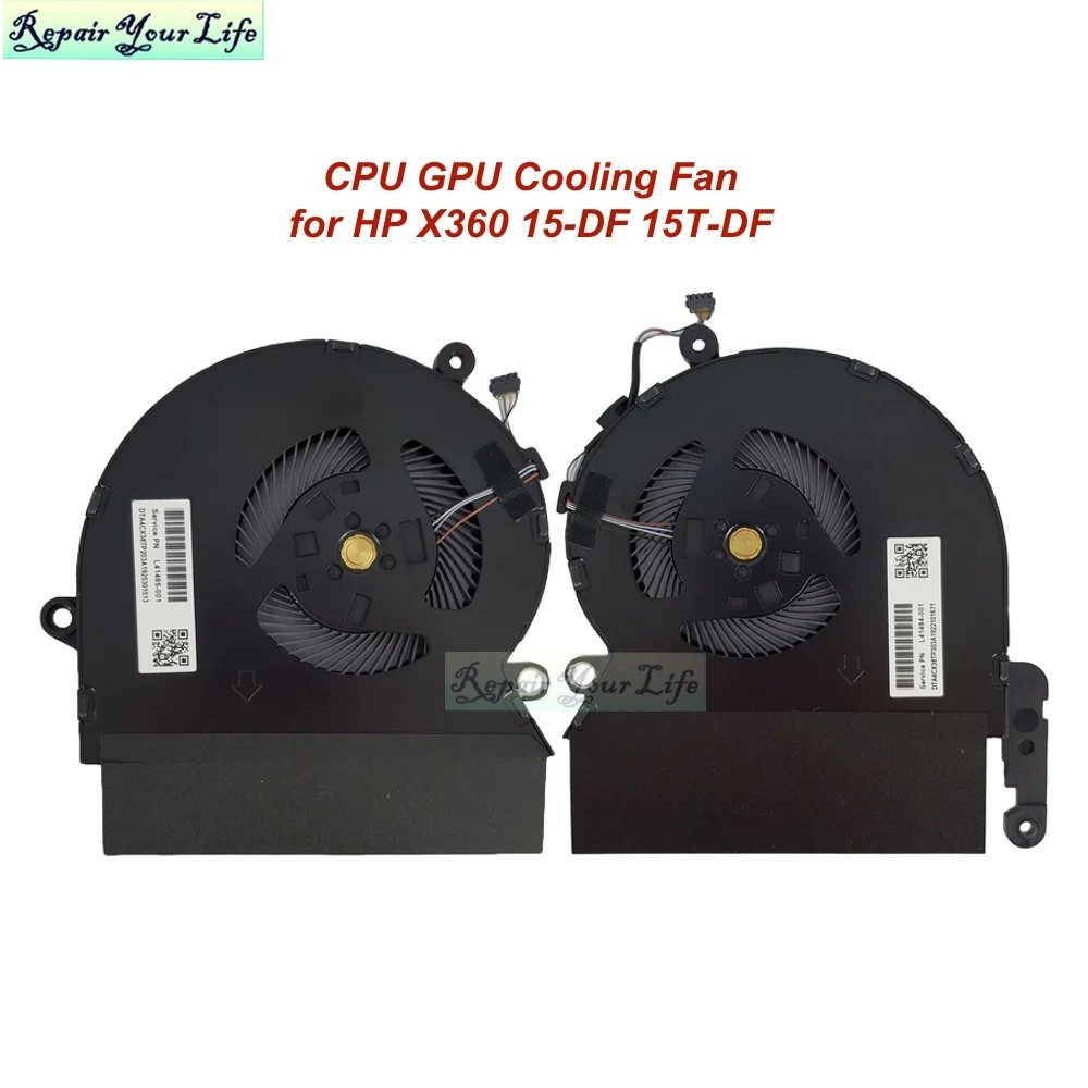 

Laptop Cooling Fan for HP Spectre x360 15T-DF 15T-DF000 15-DF Notebook PC CPU GPU Fans Radiator Cooler L38109-001 L38108-001 New