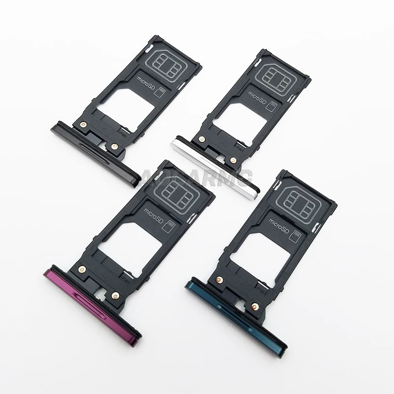 Aocarmo Pojedynczy Podwójny Czytnik Kart Pamięci MicroSD, Tacka SIM, Gniazdo SIM do Sony Xperia XZ3 H8416 H9436 H9493, Zamiennik — zdjęcie 6