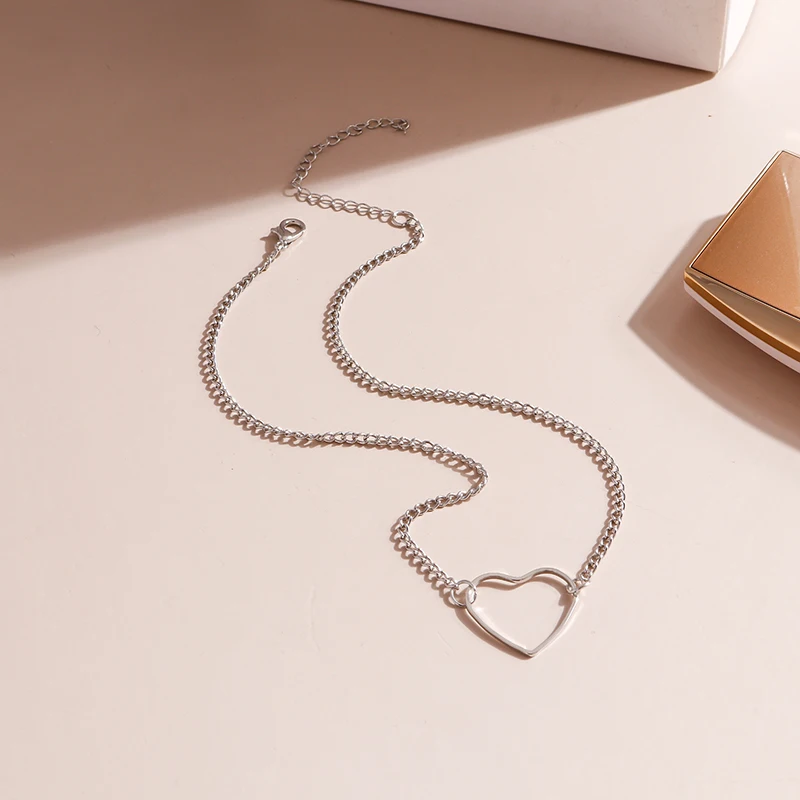 Aihua Mode schöne Mädchen Schlüsselbein Kette Liebe Herzen Halsketten & Anhänger für Frauen prägnante ol Halsketten Geburtstags geschenke – Detail 7