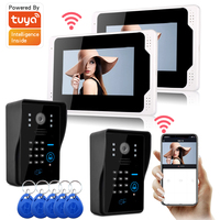 Tuya 1080P 7 Inch Color Touch Screen Wireless WiFi Video Doorbell Smart APP Home Intercom Kit for RFID Access Control System