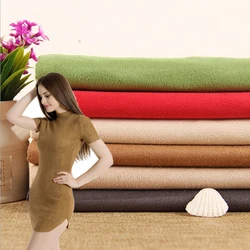 High Stretch Suede Fabric Knit Single-sided Brushed Elastic Cloth for Sewing Dresses Clothes by Half Meter