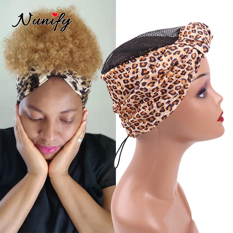 Nunify 1Pcs/Lot Crochet Braid Wig Caps Wig Wrap Turban Linked Head Wrap Wig Caps For African Women Headband Wig Cap For Braiding