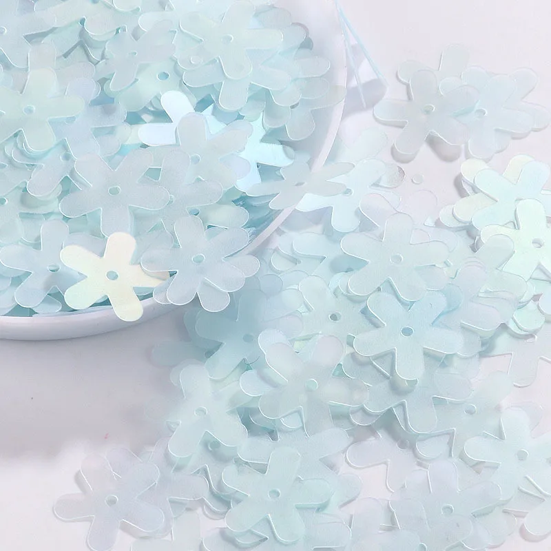 10g Matte Light blue Sequin Flower Plum Star Shell Shape Sequins Paillettes Wedding Confetti  DIY Handcraft Sewing Accessories