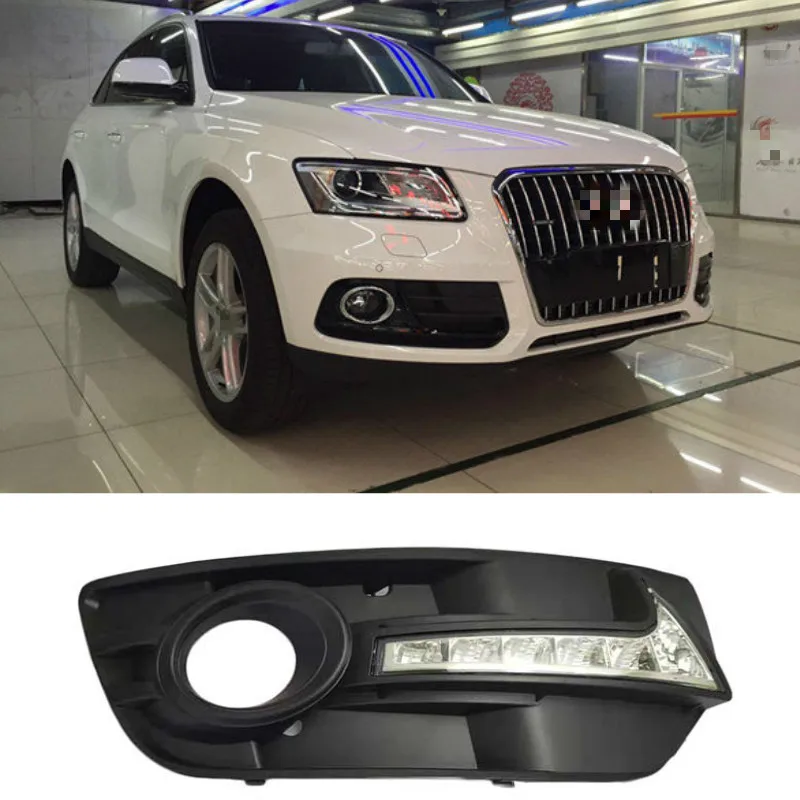 

Fits for Audi Q5 10-13 A6L Car DRL Driving Daytime Running Light DRL with flashing yellow turn signal fog lamp Relay Daylight