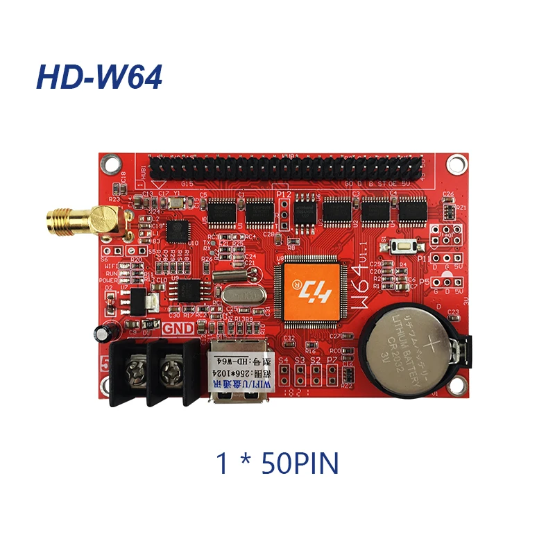 Wi-Fi Control Card Huidu Single Dual Color Controller For Scrolling LED Display HD-W60 W6BN W62 W63W64 W66