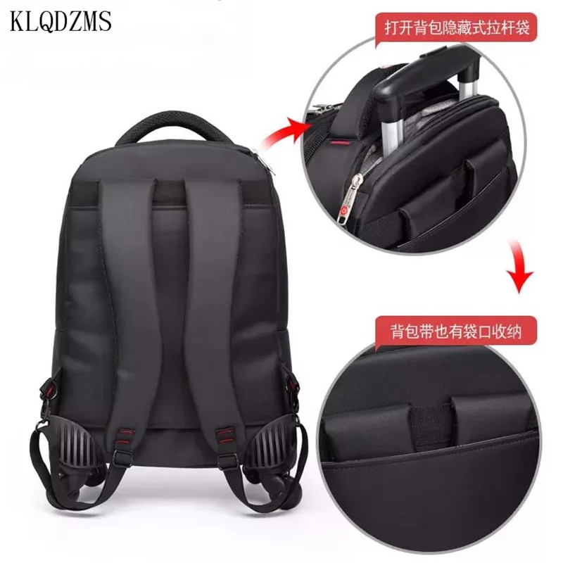 KLQDZMS-maleta de viaje de 18 y 20 pulgadas, bolso de hombro con carrito de tela Oxford, caja de embarque para estudiantes, Maleta rodante